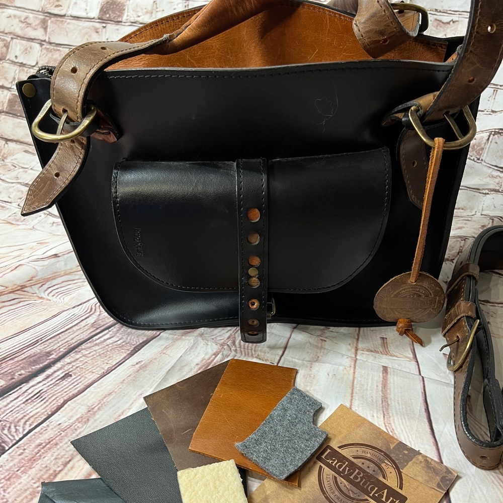 Lady bug genuine leather handbag.